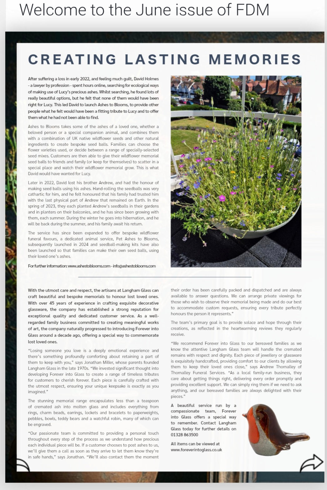 Creating Lasting Memories - FDM Magazine - June 2025