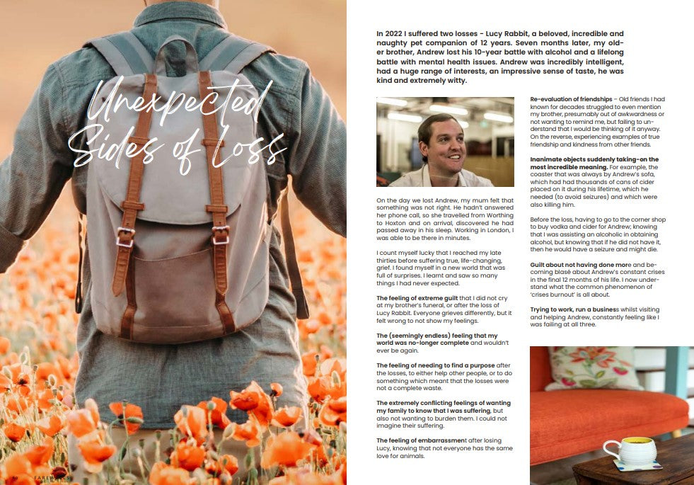 "The Unexpected Sides of Loss" - Farewells Magazine, June 2023