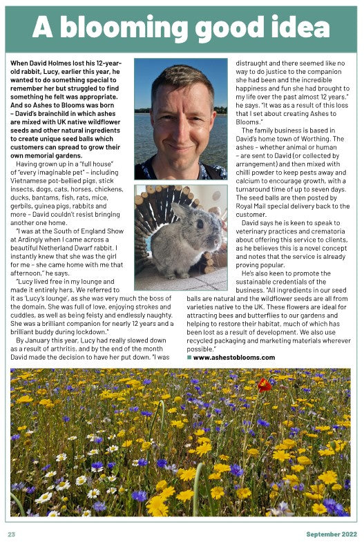 "A Blooming Good Idea" - The Veterinary Edge, September 2022