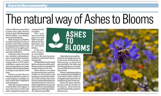 “The natural way of Ashes to Blooms” – Worthing Herald, 30/03/23